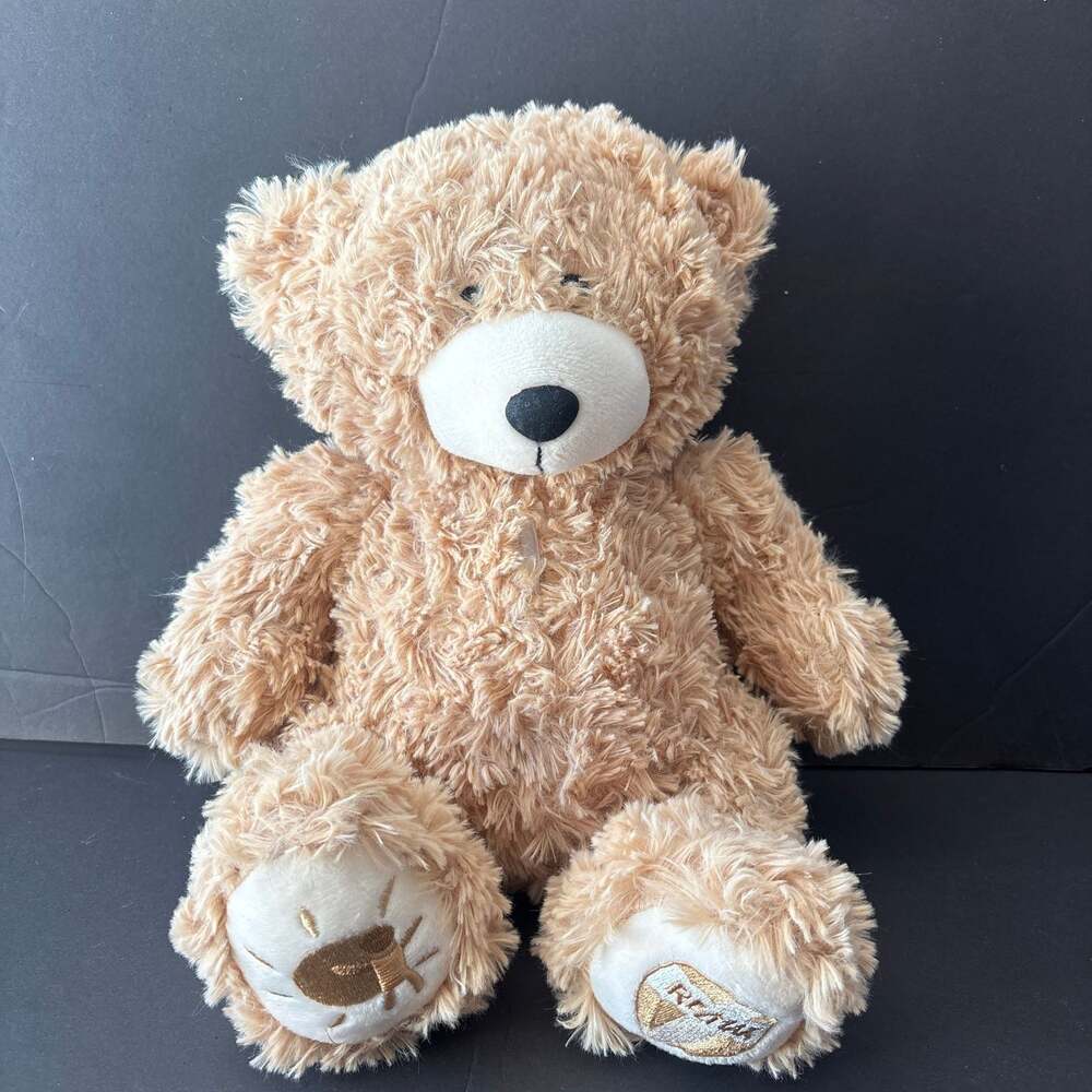 RE/MAX Promotional Shaggy Tan Teddy Bear Plush with Logo Hot Air Balloon Foot De